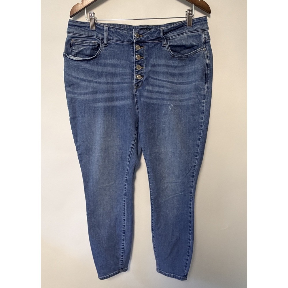 Judy Blue Jeans Women's Size 20W High Rise Skinny Jeans Stretch Button Fly